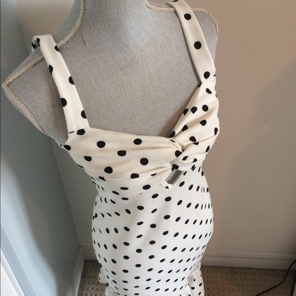 💖 Polka dot black and white dress 💖 - Picture 3 of 5